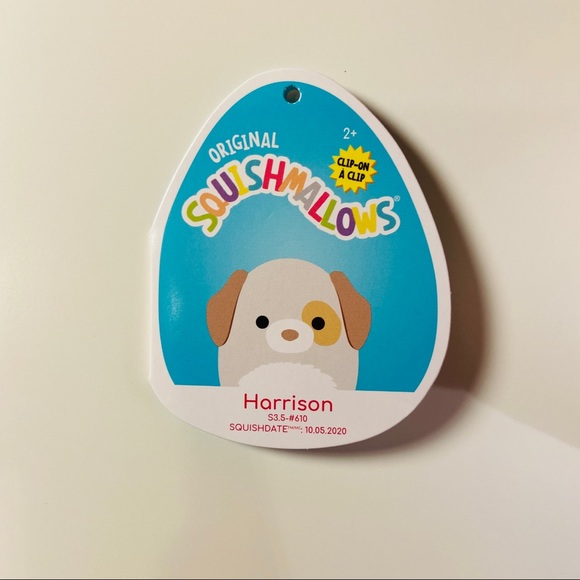 Harrison Fuzzy Belly Dog Squishmallow Clip - Picture 7 of 10